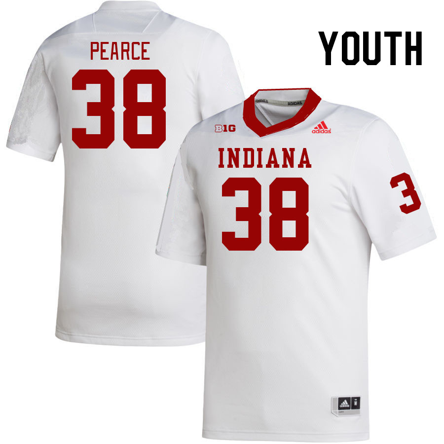 Youth #38 Drew Pearce Indiana Hoosiers College Football Jerseys Stitched-White